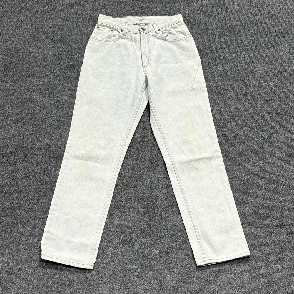 Vintage LL Bean Jeans Womens 4 Light Wash Original Fit Relaxed Straight Leg Y2K